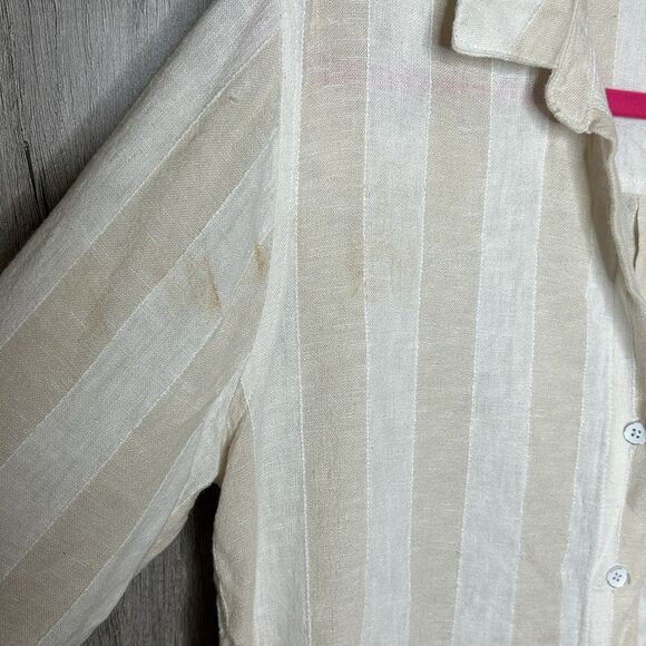 Cloth & Stone Shirt Small Top Button Up Long Sleeve Linen Blend Size S - Picture 7 of 7